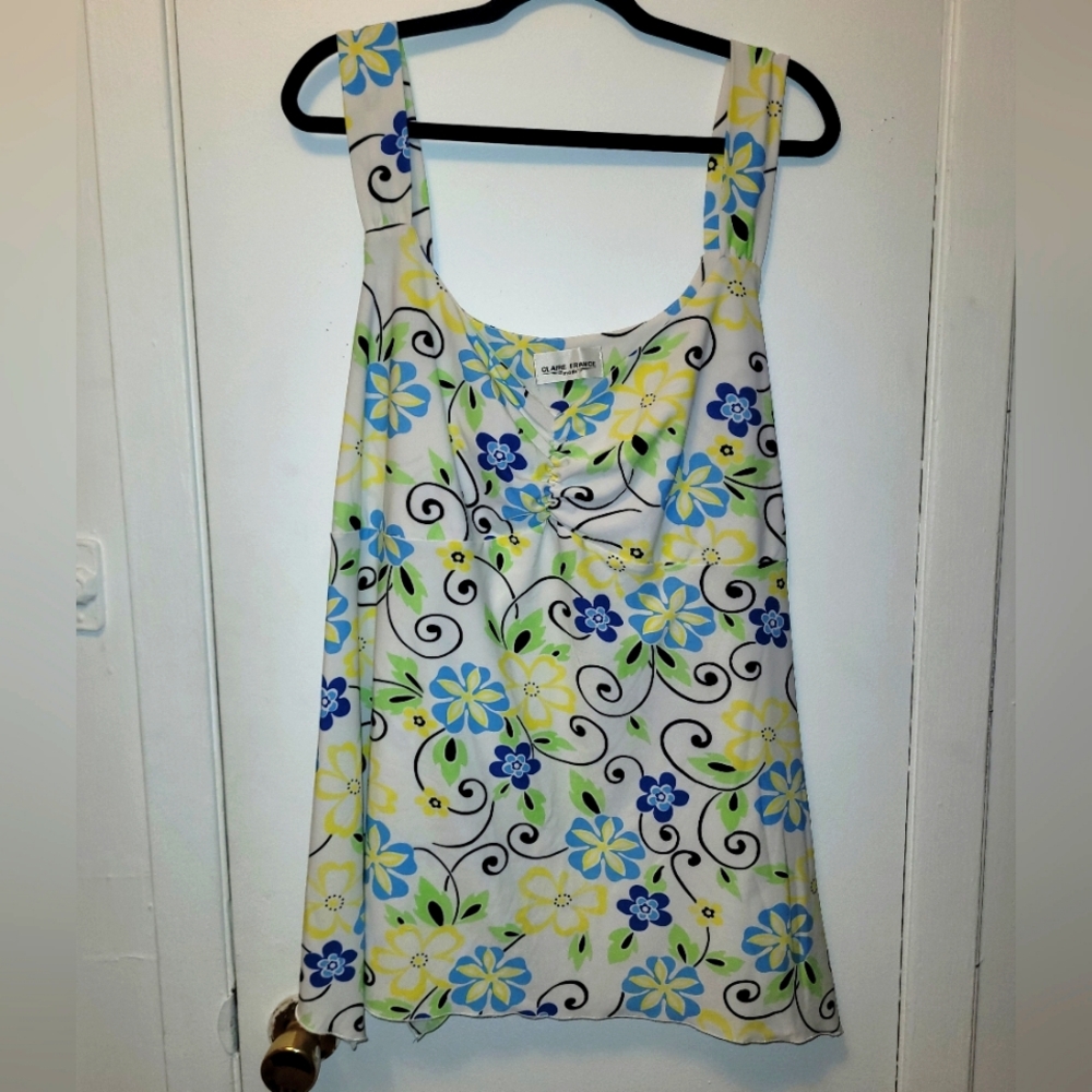 Claire France Floral Sleeveless Top Shirt Blouse Size 3x - Picture 2 of 4